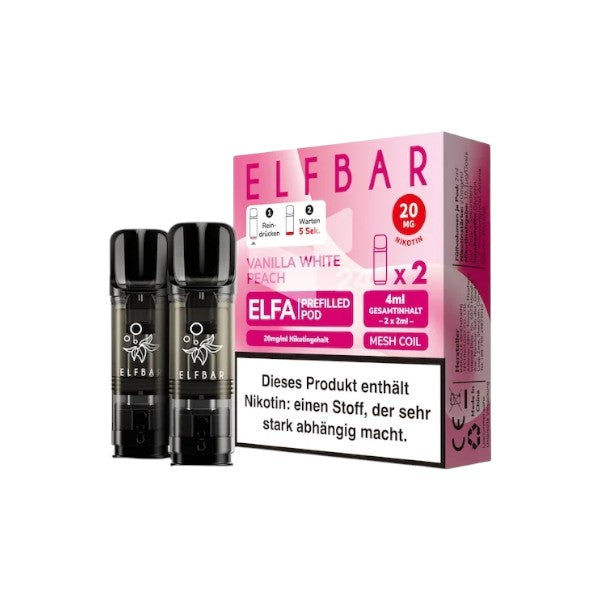 Elfbar Elfa - Prefilled Pod - Vanilla White Peach *NEU*