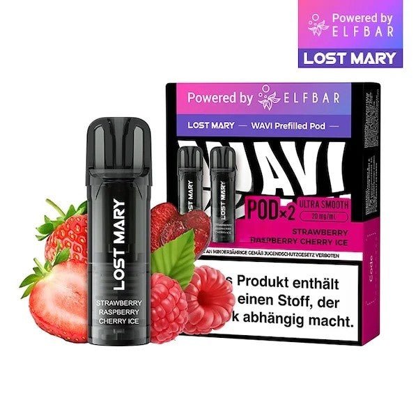 Lost Mary WAVI Strawberry Raspberry Cherry Ice - PodBox24