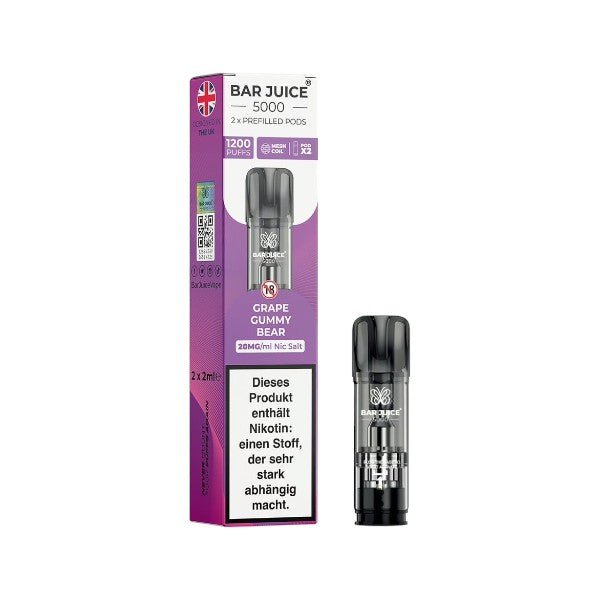Bar Juice Pod Grape Gummy Bear - PodBox24