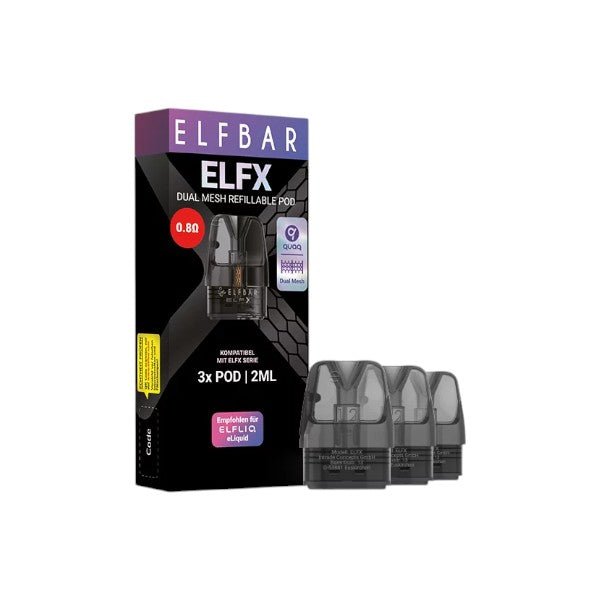 Elf Bar - ELFX 0.8O Refillable Pod (3 Stück) - PodBox24