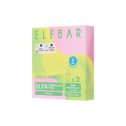 Elf Bar Elfa - (ohne Nikotin) Prefilled Pod Apple Peach 0mg - PodBox24