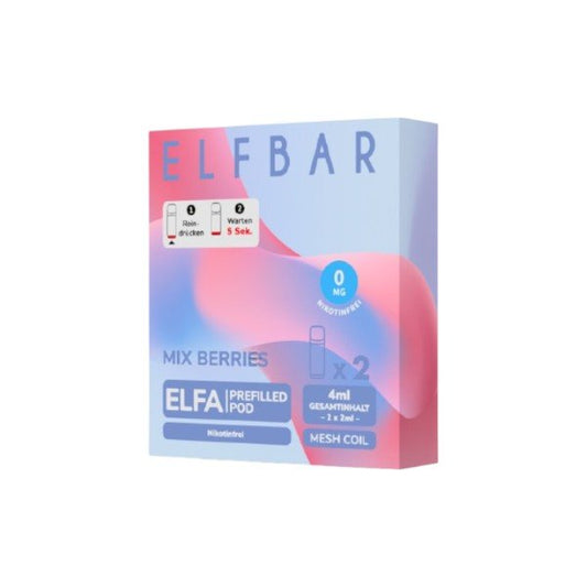 Elf Bar Elfa - (ohne Nikotin) Prefilled Pod Mix Berries 0mg - PodBox24