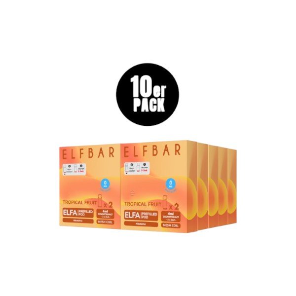 Elf Bar Elfa - (ohne Nikotin) Prefilled Pod Tropical Fruit 0mg - PodBox24