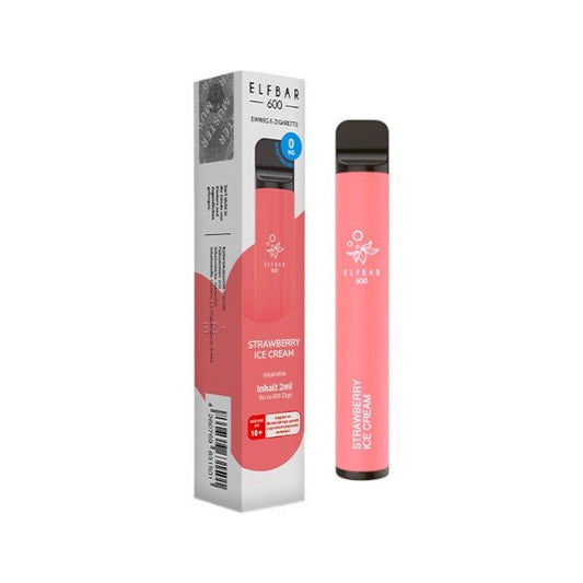 ELFBAR V1 - (ohne Nikotin) Strawberry Ice Cream - 0mg - PodBox24