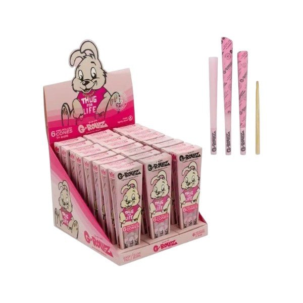 G - Rollz | Cones Banksy Graffiti 'Thug for Life' Pink (24x) - PodBox24
