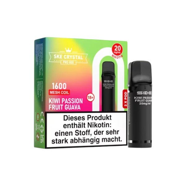 SKE - Crystal 800 Pro Kiwi Passion Fruit Guava - PodBox24