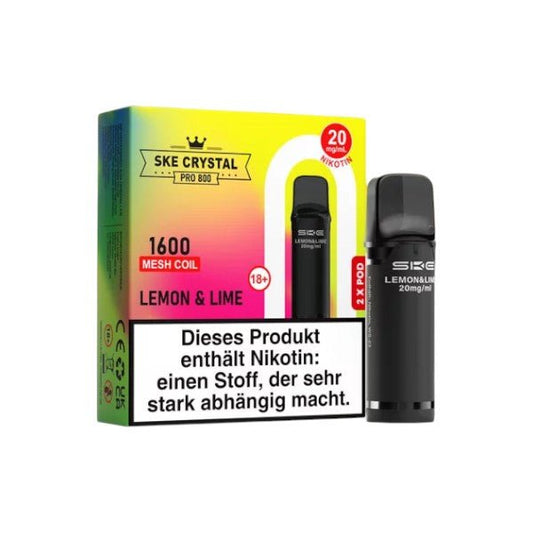 SKE - Crystal 800 Pro Lemon & Lime - PodBox24