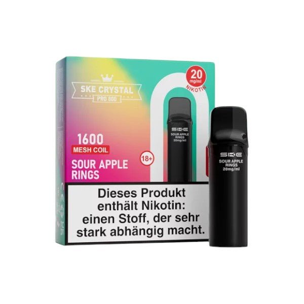 SKE - Crystal 800 Pro Sour Apple Rings NEU - PodBox24
