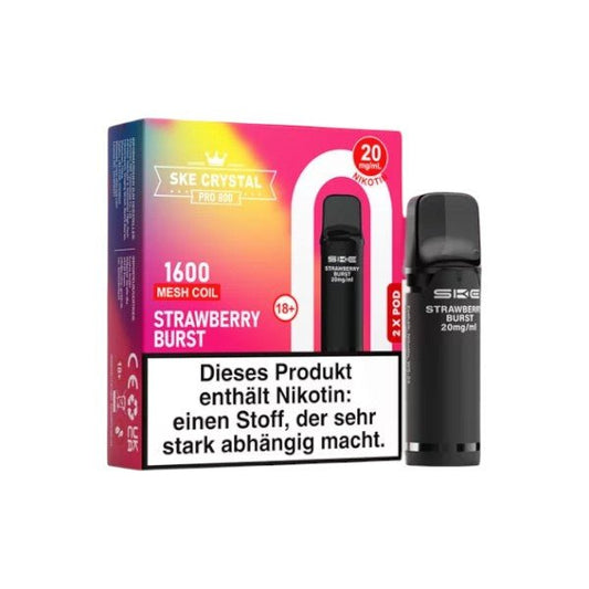 SKE - Crystal 800 Pro Strawberry Burst - PodBox24